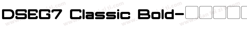 DSEG7 Classic Bold字体转换